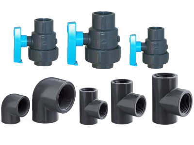 Raccordi e valvole in pvc filettati