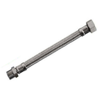 FLESSIBILE CON TRECCIA IN ACCIAIO INOX  M/F D 1/2" X 3/8" CM 25