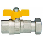 VALVOLA A SFERA GAS F/F PASSAGGIO TOTALE 3/4" X 1" CON DADO GIREVOLE