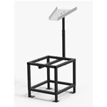 PIEDISTALLO REGOLABILE IN ALTEZZA COMPLETO DI SCIVOLO CARICAMENTO PELLET PER INSERT 490-540-600