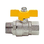 VALVOLA A SFERA GAS M/F A FARFALLA D 3/4"