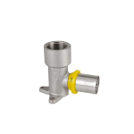 RACCORDO A GOMITO FLANGIATO F. D 16 X 1/2" A PRESSARE GAS