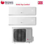 CLIMATIZZATORE DUAL SPLIT TOP COMFORT SDH 20-061 W2O5 9000 BTU + 12000 BTU GAS R 32 CL. A++