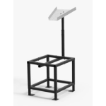 PIEDISTALLO REGOLABILE IN ALTEZZA COMPLETO DI SCIVOLO CARICAMENTO PELLET PER INSERT LINE IDRA EVO