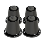 KIT 4 SUPPORTI CONICI COMPLETI DI ACCESSORI