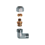 RACCORDO A GOMITO M. DIAM. 20 X 2 X 1/2"