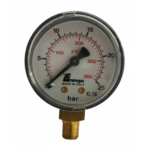 MANOMETRO GAS M 1/8" SCALA 0 - 25 BAR