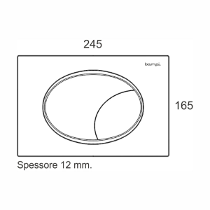 PLACCA DI COMANDO DUE FLUSSI " FLOW BAMPI " BIANCA