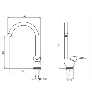 MISCELATORE MON. LAVELLO CUCINA CANNA A PONTE