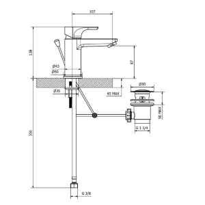 MISCELATORE MONOCOMANDO LAVABO BING