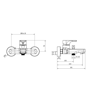 MISCELATORE MONOCOMANDO VASCA BING