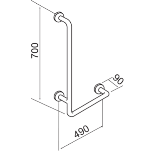 MANIGLIONE ANGOLARE VERTICALE DX