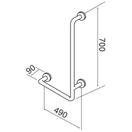 MANIGLIONE ANGOLARE VERTICALE SX