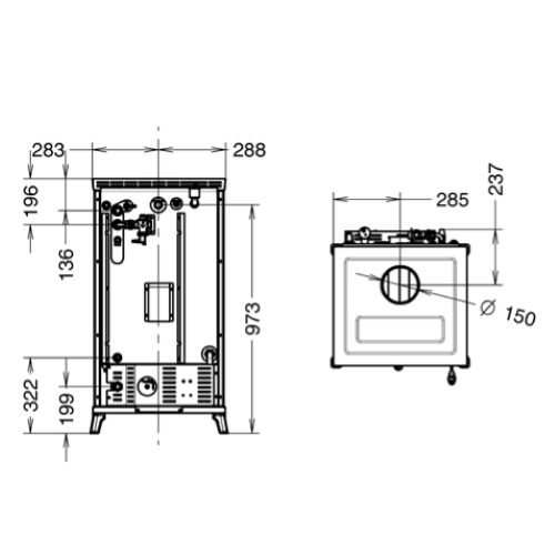TERMOSTUFA DORA EASY READY TO START 30,7 KW