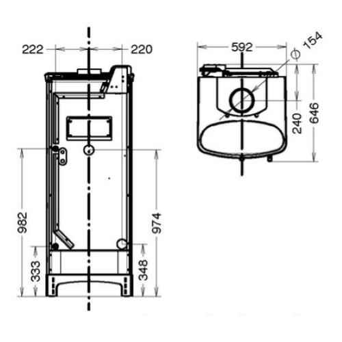 TERMOSTUFA ARDHEA - F EVO 5 MAIOLICA 30,7 KW