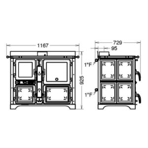 TERMOCUCINA BOSKY COUNTRY F 30 5 EVO FIORI 30,5 KW