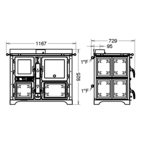 TERMOCUCINA BOSKY COUNTRY F 30 5 EVO FIORI 30,5 KW