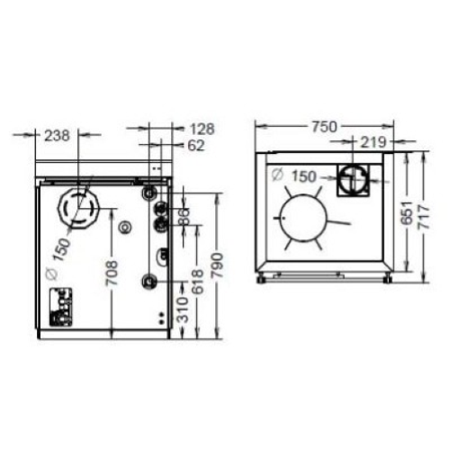 TERMOCUCINA BOSKY 30 SQUARE EVO 5 "READY TO START"