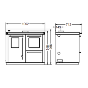 TERMOCUCINA BOSKY F 30 SQUARE EVO 5 "READY TO START" 30,7 KW