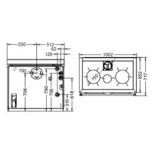 TERMOCUCINA BOSKY F 30 SQUARE EVO 5 "READY TO START" 30,7 KW