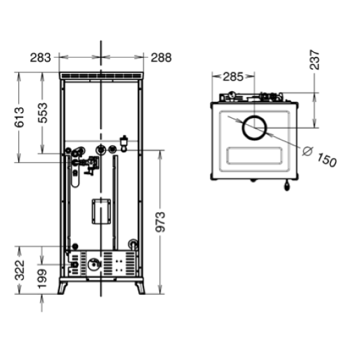 TERMOSTUFA FLORA EASY READY TO START 30,7 KW
