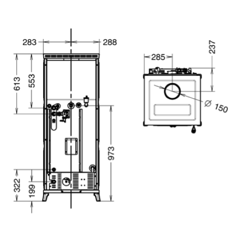 TERMOSTUFA FLORA MAIOLICA READY TO START 30,7 KW