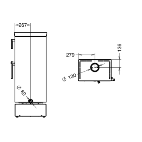 STUFA A LEGNA ZEN EVO6 O CON FORNO