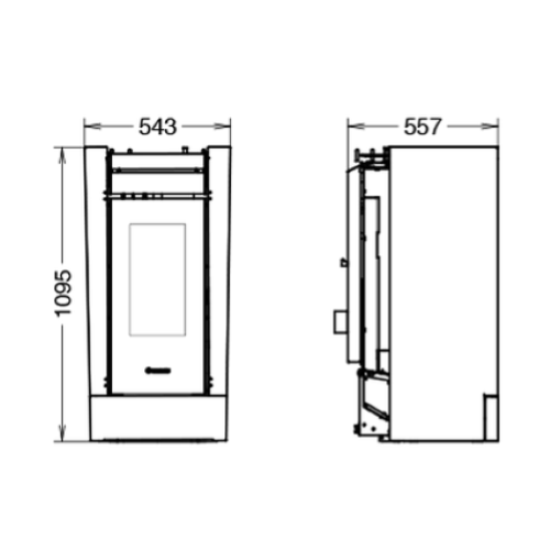 STUFA A LEGNA CAN/LE CREO EVO WOOD HP 10 KW