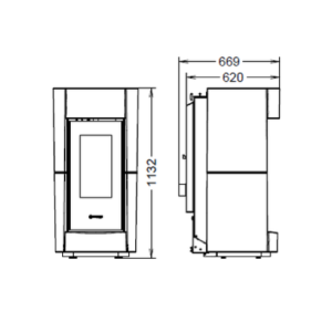 STUFA A LEGNA CAN/LE CHIC EVO WOOD HP 10 KW