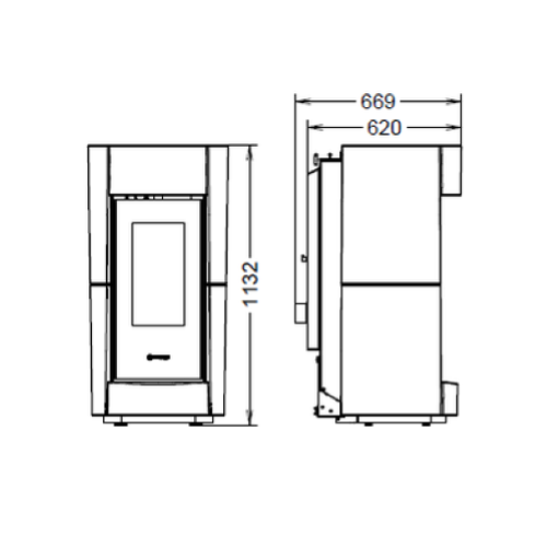 STUFA A LEGNA CAN/LE CHIC EVO WOOD HP 10 KW