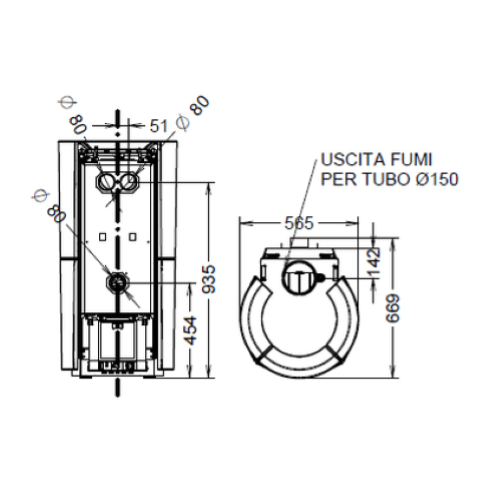 STUFA A LEGNA CAN/LE CHIC EVO WOOD HP 10 KW