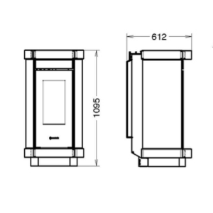 STUFA A LEGNA CAN/LE DORICA EVO WOOD METALCOLOR HP 10 KW