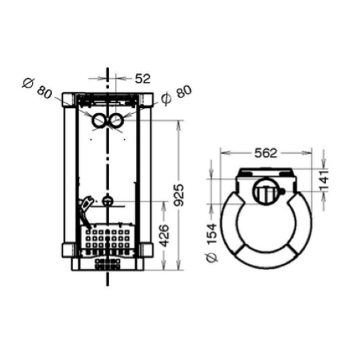 STUFA A LEGNA CAN/LE DORICA EVO WOOD METALCOLOR HP 10 KW