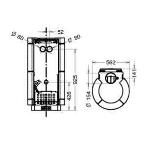 STUFA A LEGNA CAN/LE DORICA EVO WOOD MAIOLICA HP 10 KW