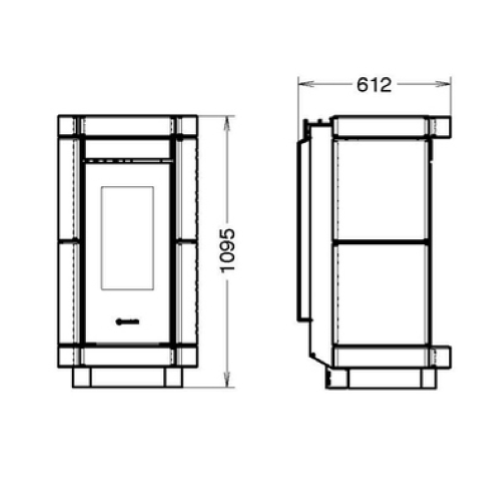 STUFA A LEGNA CAN/LE DORICA EVO WOOD MAIOLICA HP 10 KW