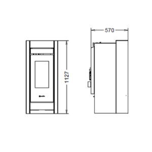 STUFA A LEGNA CAN/LE ESSENZA EVO WOOD METALCOLOR HP 10 KW