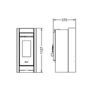 STUFA A LEGNA CAN/LE ESSENZA EVO WOOD STONE HP 10 KW