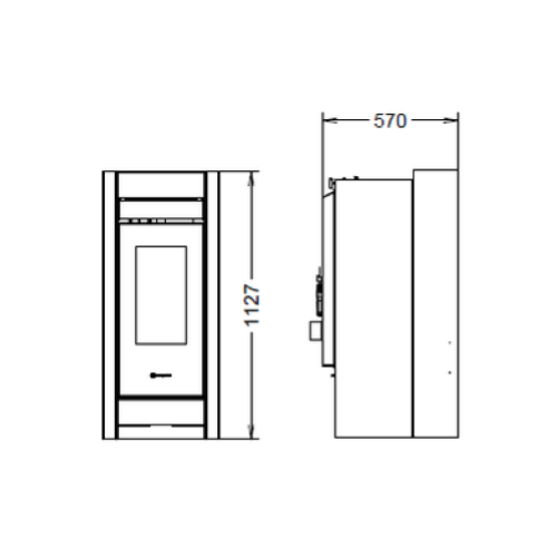 STUFA A LEGNA CAN/LE ESSENZA EVO WOOD STONE HP 10 KW