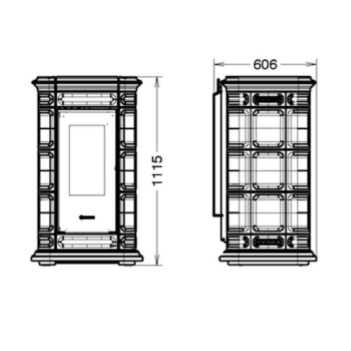 STUFA A LEGNA CAN/LE SAINT MORITS EVO WOOD MAIOLICA HP 11,4 KW