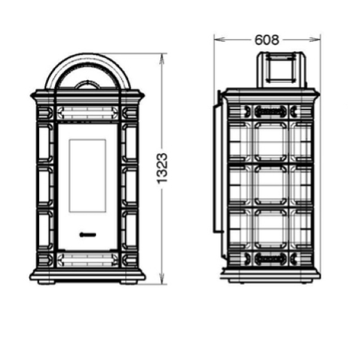 STUFA A LEGNA CAN/LE LIENZ EVO WOOD MAIOLICA HP 11,4 KW