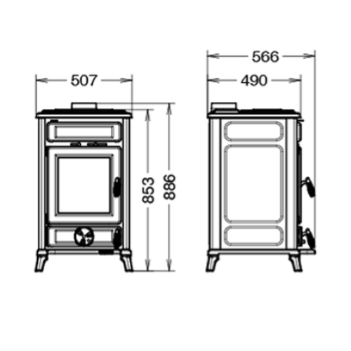 STUFA A LEGNA FILÒ EVO 6