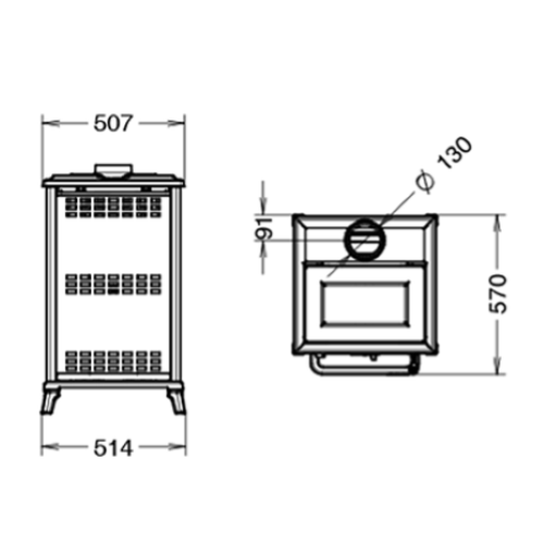 STUFA A LEGNA FILÒ EVO 6