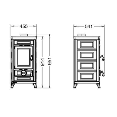 STUFA A LEGNA SOFIA EVO 6 MAIOLICA 7,5 KW