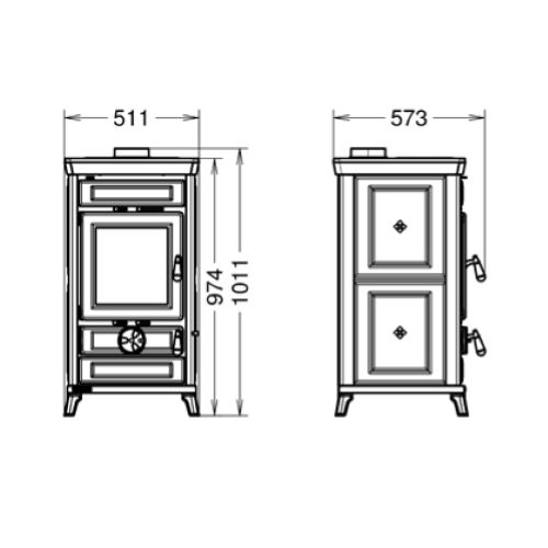 STUFA A LEGNA ILARIA EVO 6 MAIOLICA