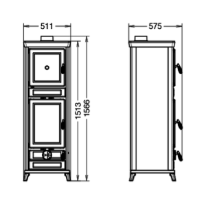 STUFA A LEGNA ANNA EVO 6 EASY CON FORNO