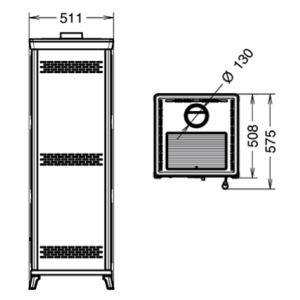 STUFA A LEGNA ANNA EVO 6 MAIOLICA CON FORNO 12,7 KW