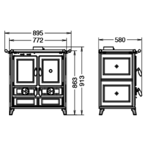 CUCINA A LEGNA VIOLETTA EVO 6 - 7,8 KW
