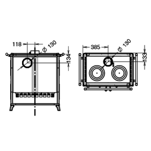 CUCINA A LEGNA VIOLETTA EVO 6 - 7,8 KW