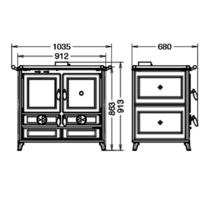CUCINA A LEGNA VIOLA EVO 6