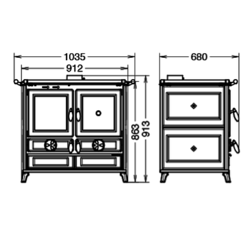 CUCINA A LEGNA VIOLA EVO 6